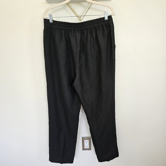 Vince Camuto Black Pull On Drawstring Waist Dress Casual Ankle Pants Size Medium - Picture 7 of 10